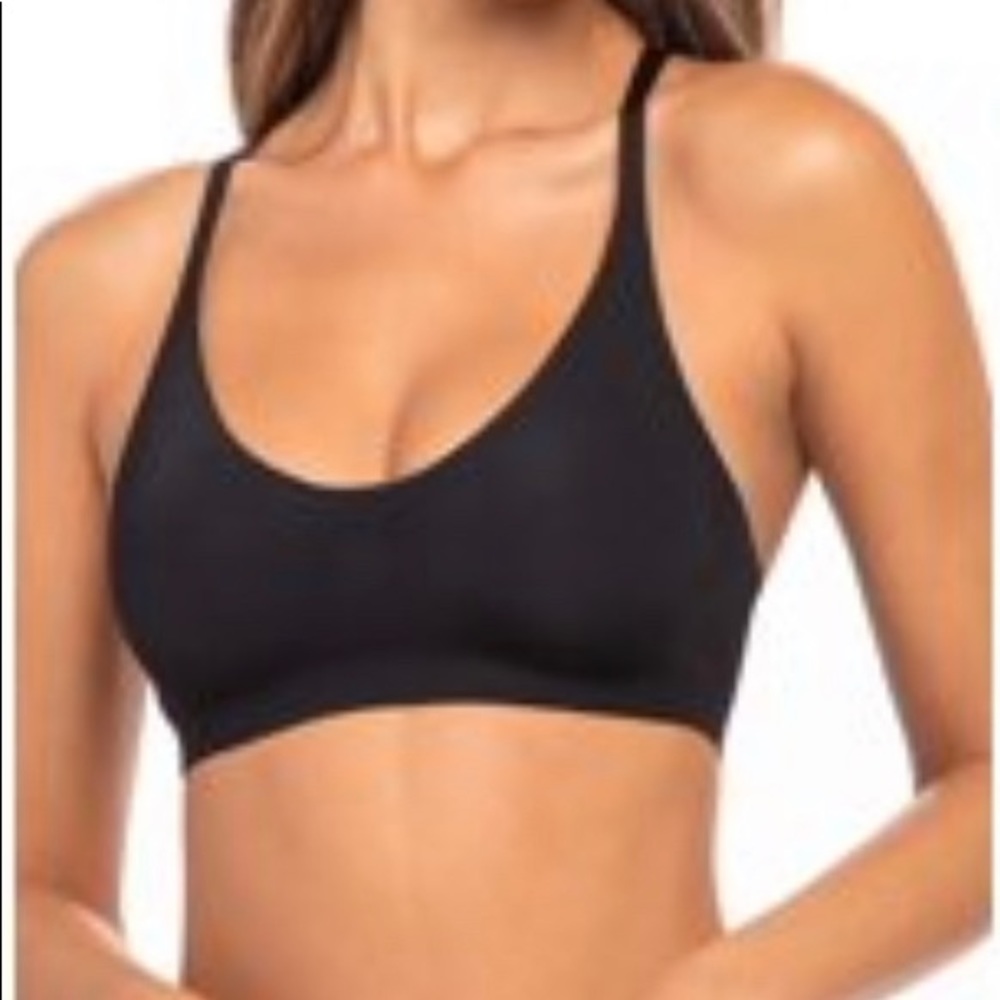 Womens bonded Raceback black bra